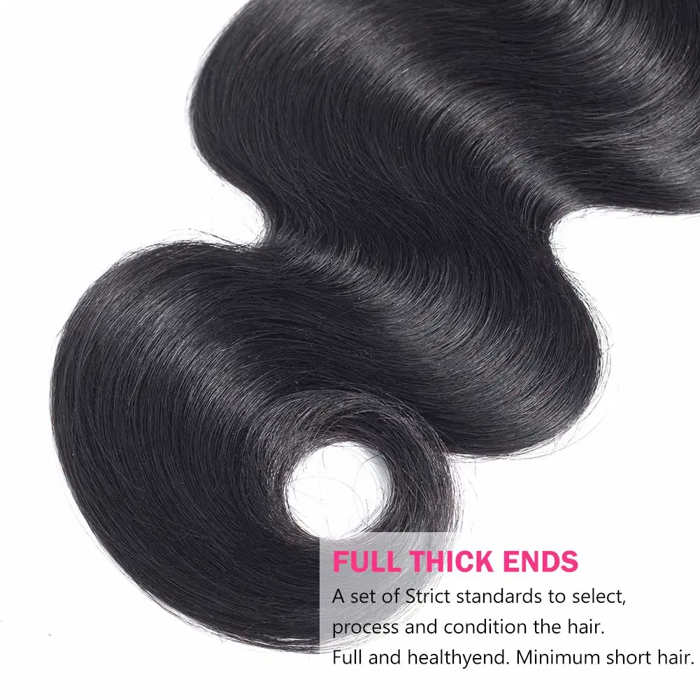 Body Wave Extension Human Hair Bundles Unprocessed 100% Brazilian Virgin Remy Hair Weave Bundles Natural Raw Hair Extensions Body Wave Hair Bundles